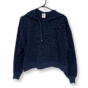 Nike Navy Leopard Print Hoodie